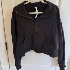 Lululemon Women's Scuba Oversized Funnel-Neck Half Zip - M/L - Black